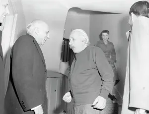 Nehru Visits Einstein Print, Princeton University 1949