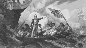 Historical Naval Battles Prints: Oliver H. Perry Commanding Forces