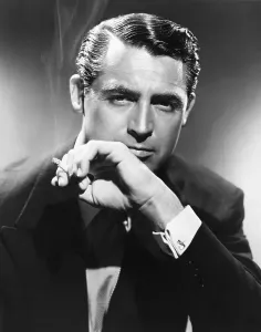 Vintage Celebrity Photos Prints: Portrait of Cary Grant with Cigarette in Hand