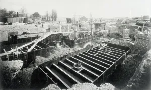 French Engineering Marvels Prints: Preparing Foundation of the Eiffel Tower