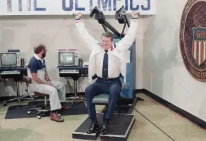 Ronald Reagan on Exercise Machine Print, 5/29/1984