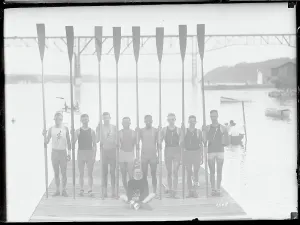 Sports Photography Prints: Rowing Team Posing for Camera