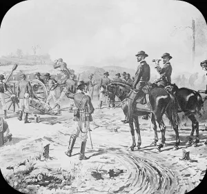 Civil War Photographs Prints: Sherman Commanding Troops