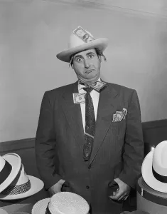 Vintage Hat Collection Prints: Sid Caesar Surrounded by Hats