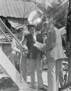 Vintage Movie Set Photos Prints: Spencer Tracy Checking Script