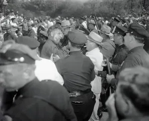 Violence Erupts at Paul Robeson Concert Print