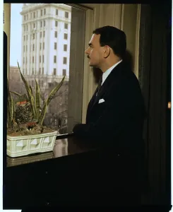 American Politician Images Prints: Thomas E. Dewey Looking out of Window