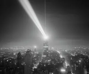 Empire State Building Prints: View of Brightest Continuous Manmade Source of Light