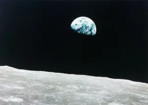 Space Exploration Images Prints: View of Earth From Moon's Orbit