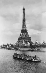 Eiffel Tower History Prints: View of Eiffel Tower