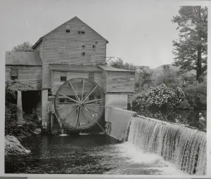 Historic Mill Building Prints: View of Functioning Mill Built in 1830