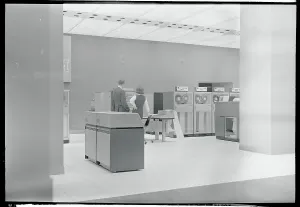 Vintage Office Equipment Prints: View of IBM Computers