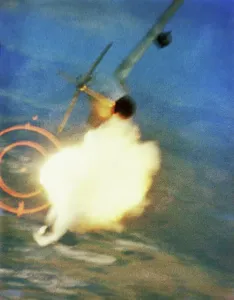 Vietnam War Aircraft Prints: Wing of MIG-17 Exploding