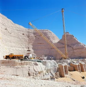Abu Simbel Temples Prints: Workers Reassembling Temple