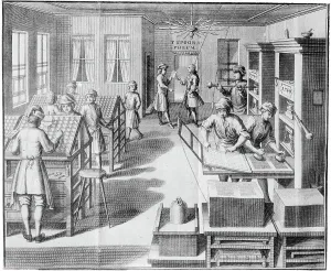 Engraving Techniques Used Prints: Workers in Workshop