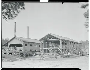 Early 20th Century Industry Prints: Workmen Constructing a Planer Mill