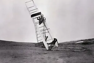 Wright Brothers Prints: Wright Glider After Bumpy Landing