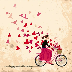 Bike-riding girl sends feelings of love and freedom Bike-riding girl sends feelings of love and freedom