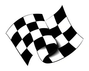 Black and white illustration of chequered flag Black and white illustration of chequered flag