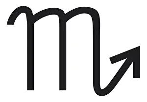 Black and White Illustration of Scorpio zodiac sign Black and White Illustration of Scorpio zodiac sign