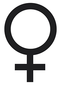 Black and White Illustration of Venus astrological symbol Black and White Illustration of Venus astrological symbol
