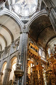 Botafumeiro in the Santiago de Compostela cathedral Botafumeiro in the Santiago de Compostela cathedral