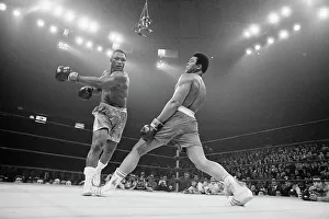 Muhammad Ali Dodges a Punch from Joe Frazier - 1971 Print