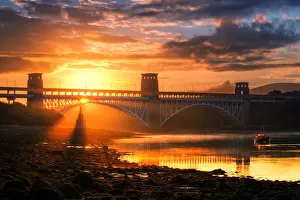 Britannia Bridge, Menai Strait, Anglesey, Wales Britannia Bridge, Menai Strait, Anglesey, Wales