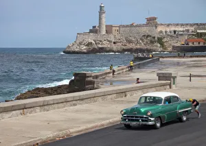 Broken down Classic 50s American car Havana Cuba Broken down Classic 50s American car Havana Cuba