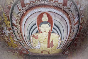 Buddha painting in the Dambulla cave temple Buddha painting in the Dambulla cave temple