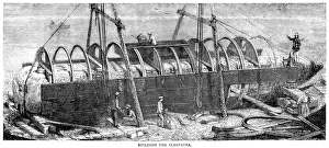 Building the Cleopatra cylindrical vessel for transporting Cleopatra's Needle Building the Cleopatra cylindrical vessel for transporting Cleopatra's Needle
