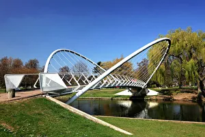 Butterfly bridge over the river Great Ouse Bedford Butterfly bridge over the river Great Ouse Bedford