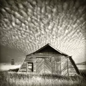 Images Dated 5th July 2006: Canada, Saskatchewan, abandoned rural building (toned B&W)