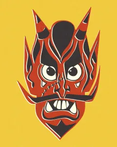 Angry Devil Fine Art Print - Captivating Illustration
