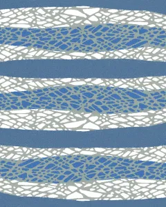 Blue Stripe Pattern Art Print (Captivating Illustrations)