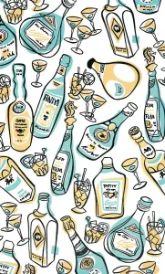 Bottle Pattern Print