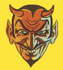 Devil with Horns Print - Captivating Art Illustrations