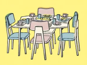 Fine Art Print of Dinner Table Scene