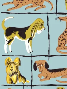Captivating Dog Print: Whimsical Art Illustration