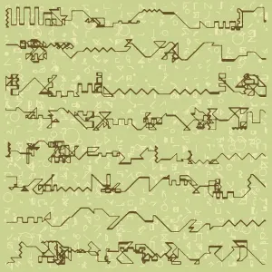 Fine Art Storehouse Green Scribble Pattern Print