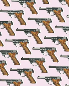 Handgun Pattern Print: Captivating Art Illustrations