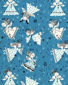 Colorful Background Art Prints: Pattern of Angels
