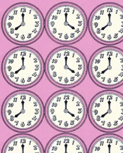Prints of Pattern of Clocks Captivating Art Illustration Prints: Fine Art Storehouse Print: Pattern of Clocks Illustration