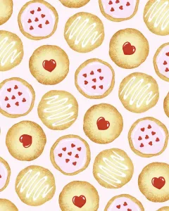 Colorful Baked Goods Prints: Pattern of Cookies