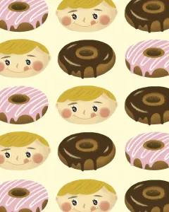 Donut Pattern Art Print