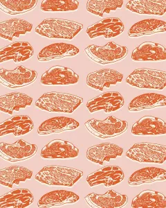 Meat Pattern Print
