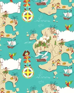 Vintage Style Illustrations Prints: Pirate Pattern