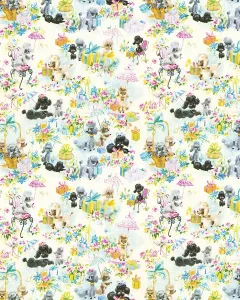 Poodle Print with Presents and Gift Wrapping