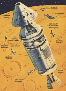 Fine Art Storehouse Print: Rocket Ship in Outer Space