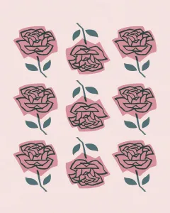 Vintage Floral Prints: Rose Pattern